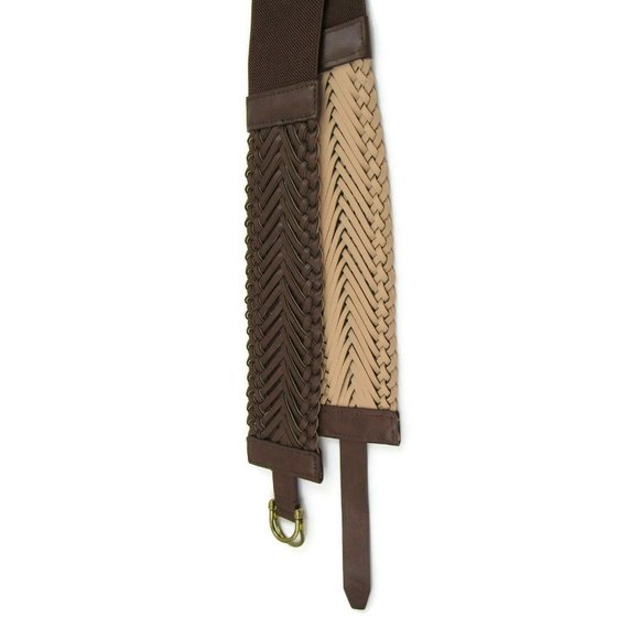 Nautica Belt Womens Accessories Braided Stretch Belt Brown Size Medium New - Picture 8 of 9